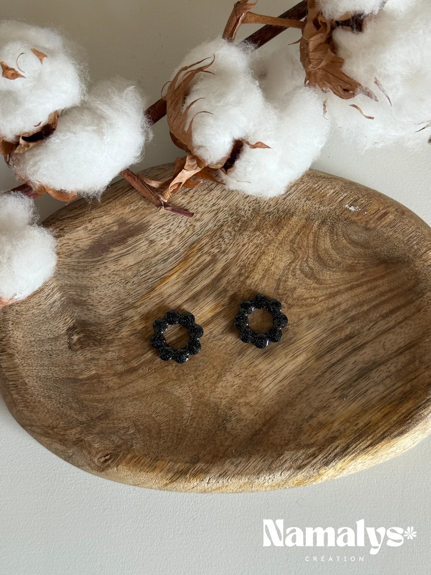 Pampilles "Aurélie" en résine époxy