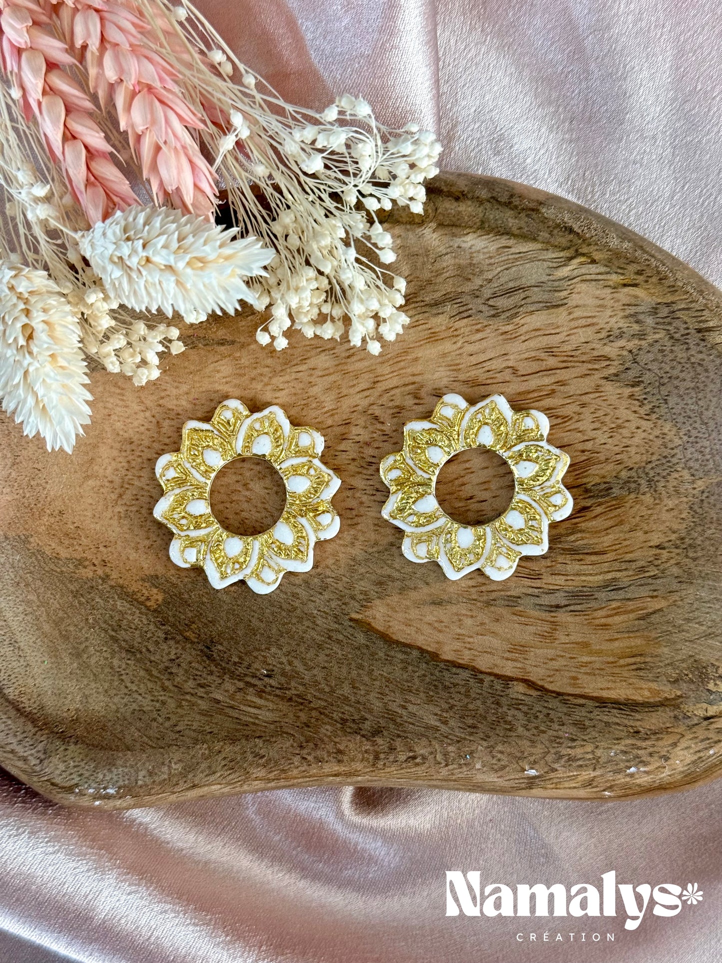 Pampille Fleurs - Boucles d'oreilles interchangeables