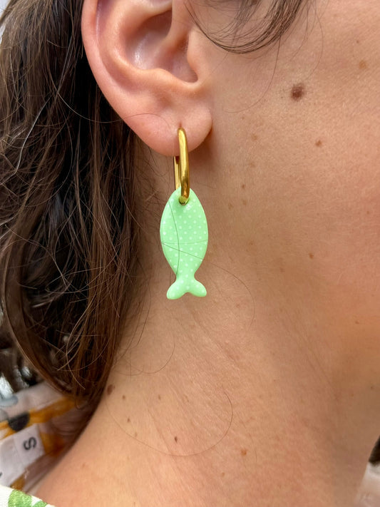 Pampille Poisson - Boucles d'oreilles interchangeables