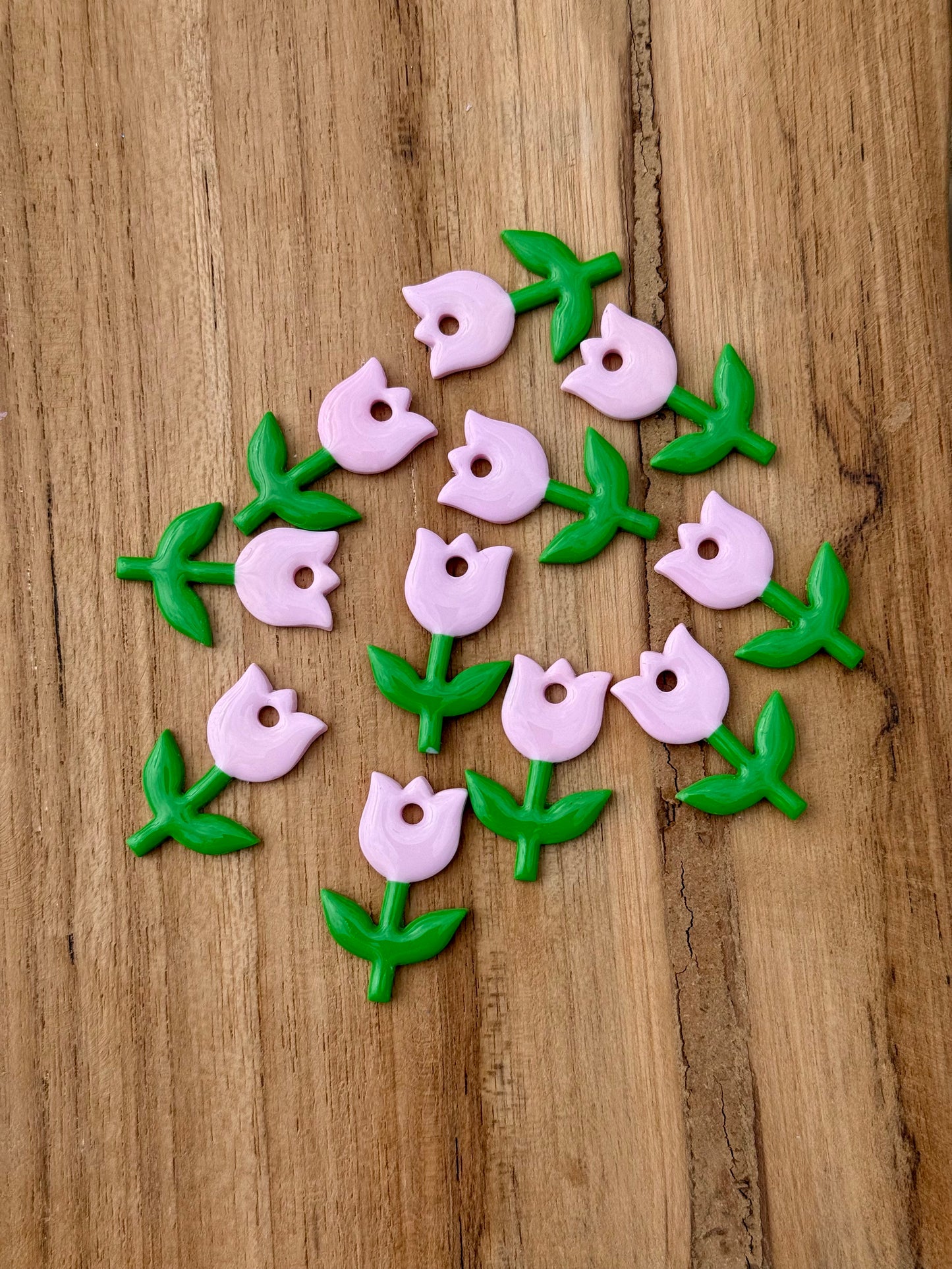Pampille Tulipes - Boucles d'oreilles interchangeables