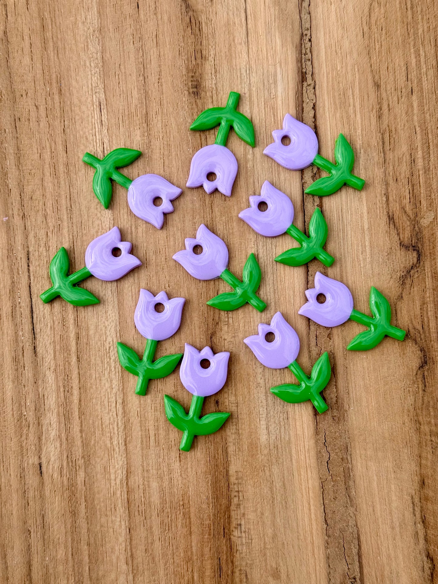 Pampille Tulipes - Boucles d'oreilles interchangeables