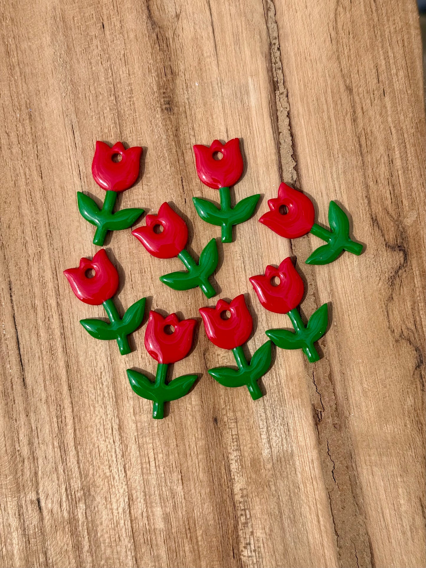 Pampille Tulipes - Boucles d'oreilles interchangeables