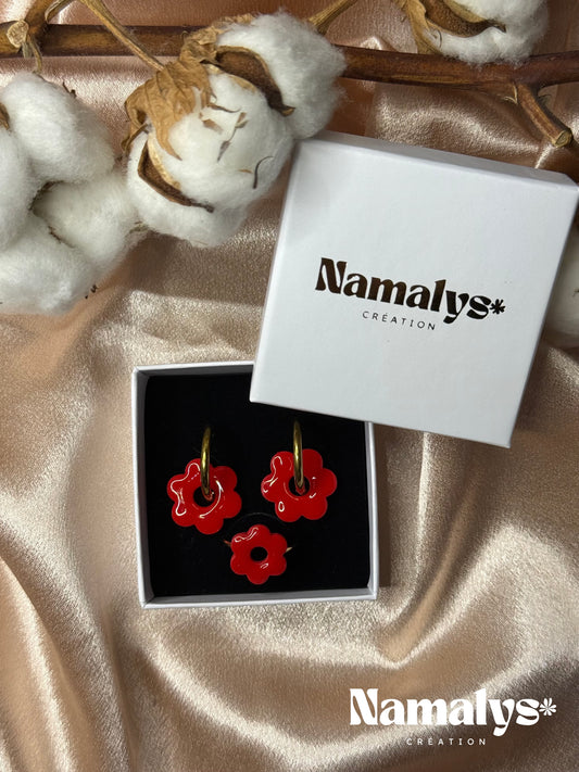 Coffret pampilles + créoles + bague