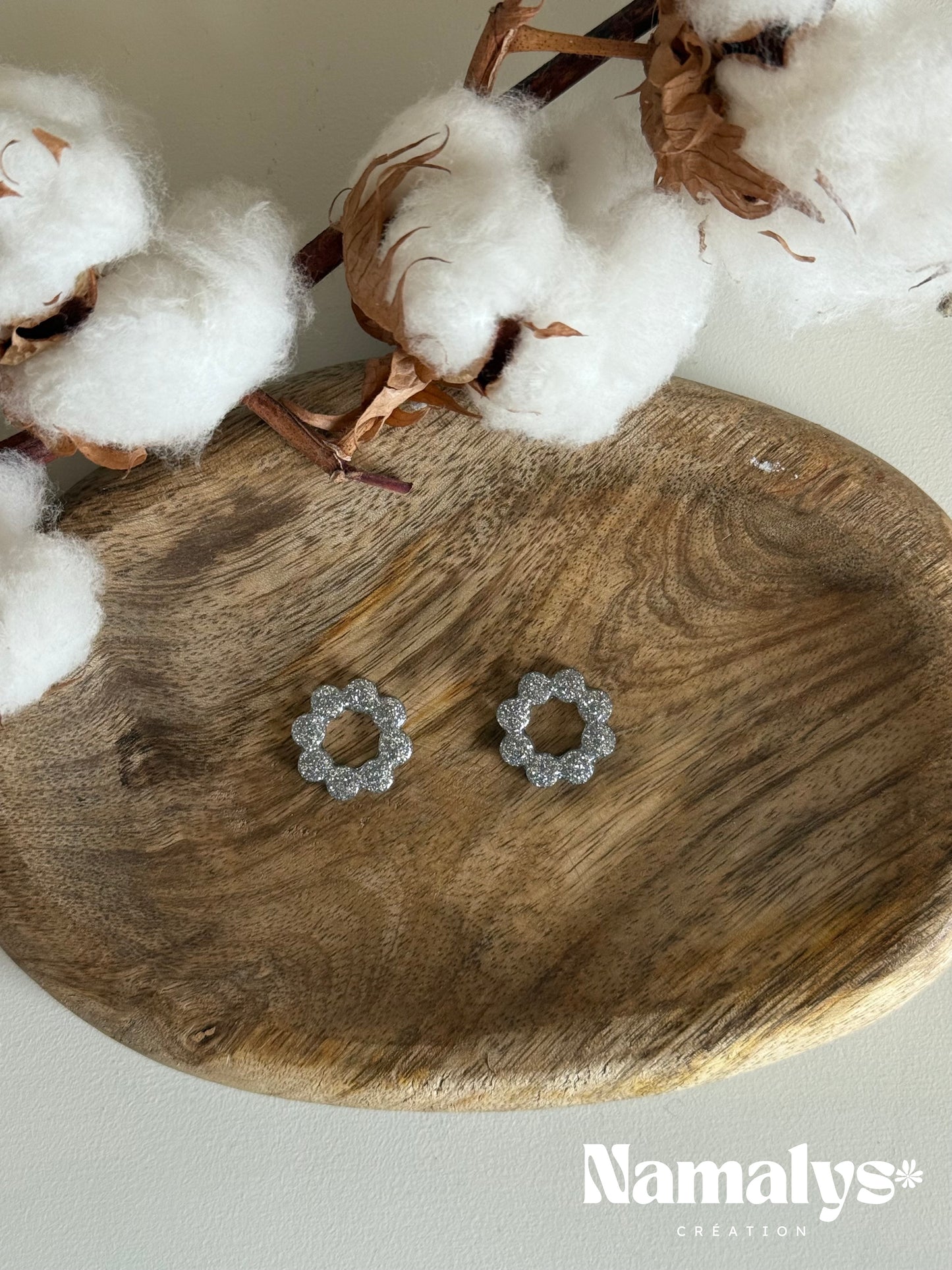 Pampilles "Aurélie" en résine époxy