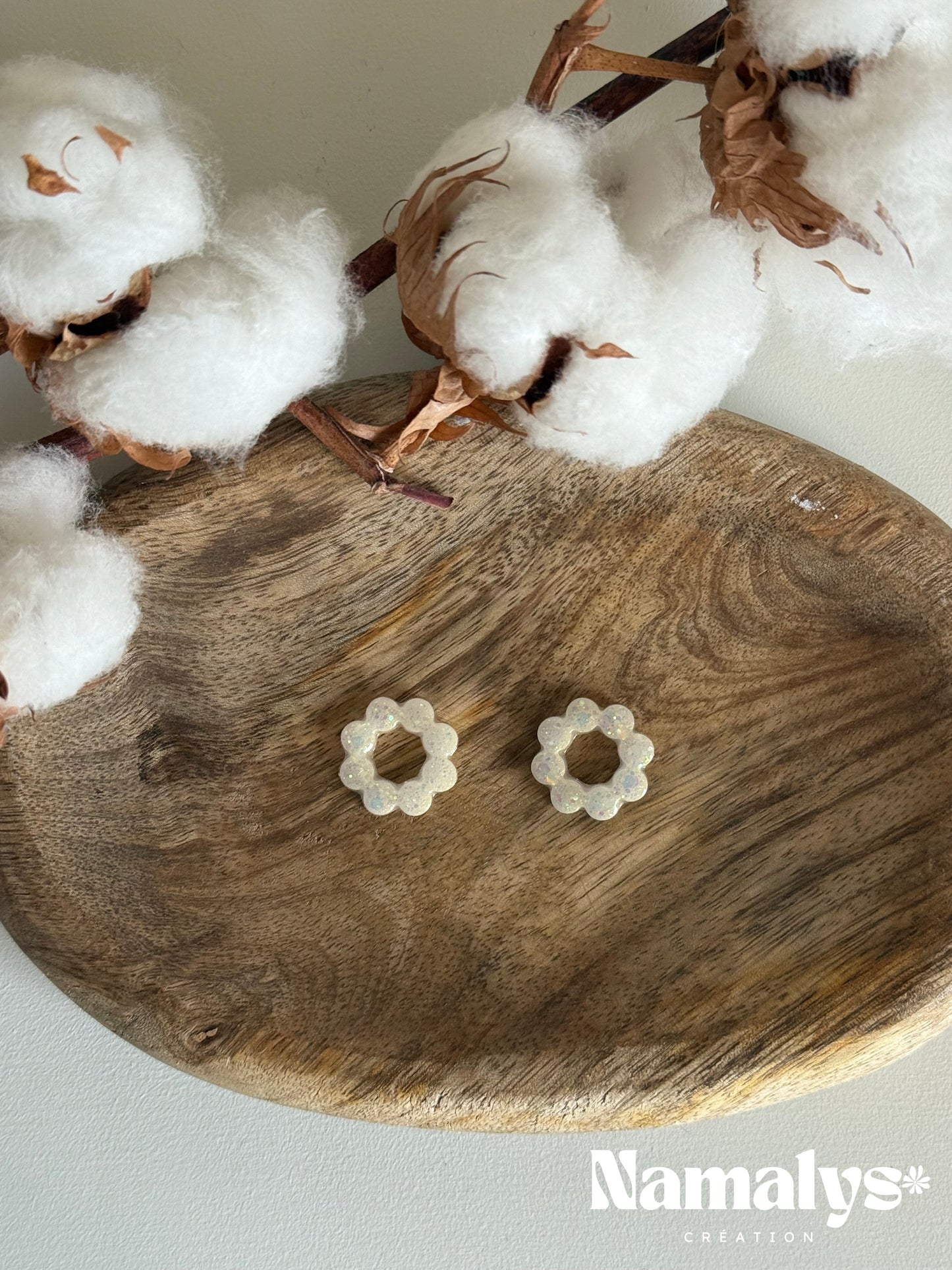 Pampilles "Aurélie" en résine époxy