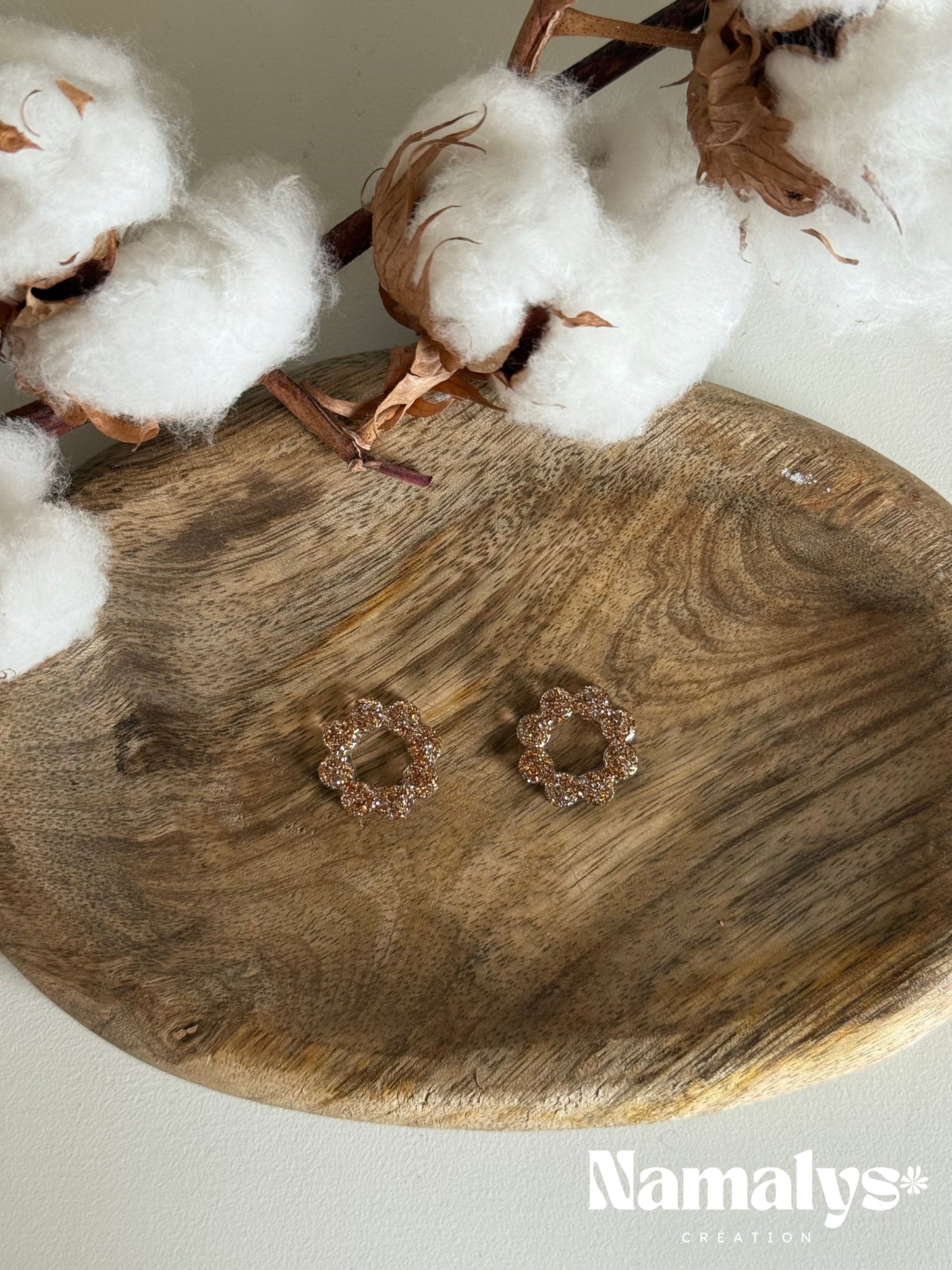 Pampilles "Aurélie" en résine époxy