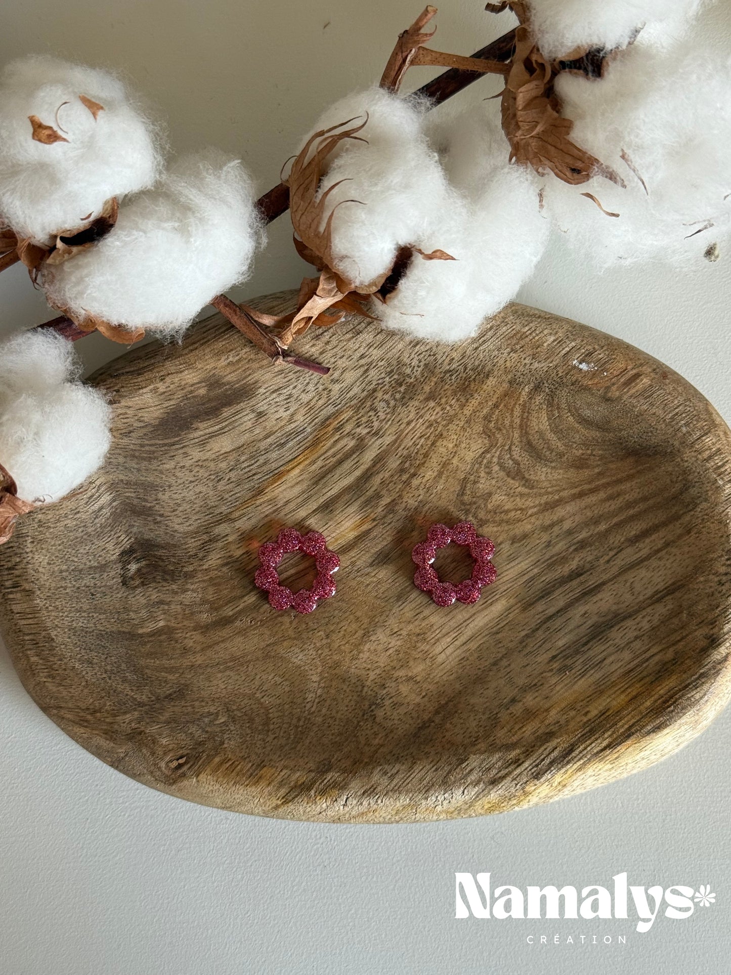 Pampilles "Aurélie" en résine époxy