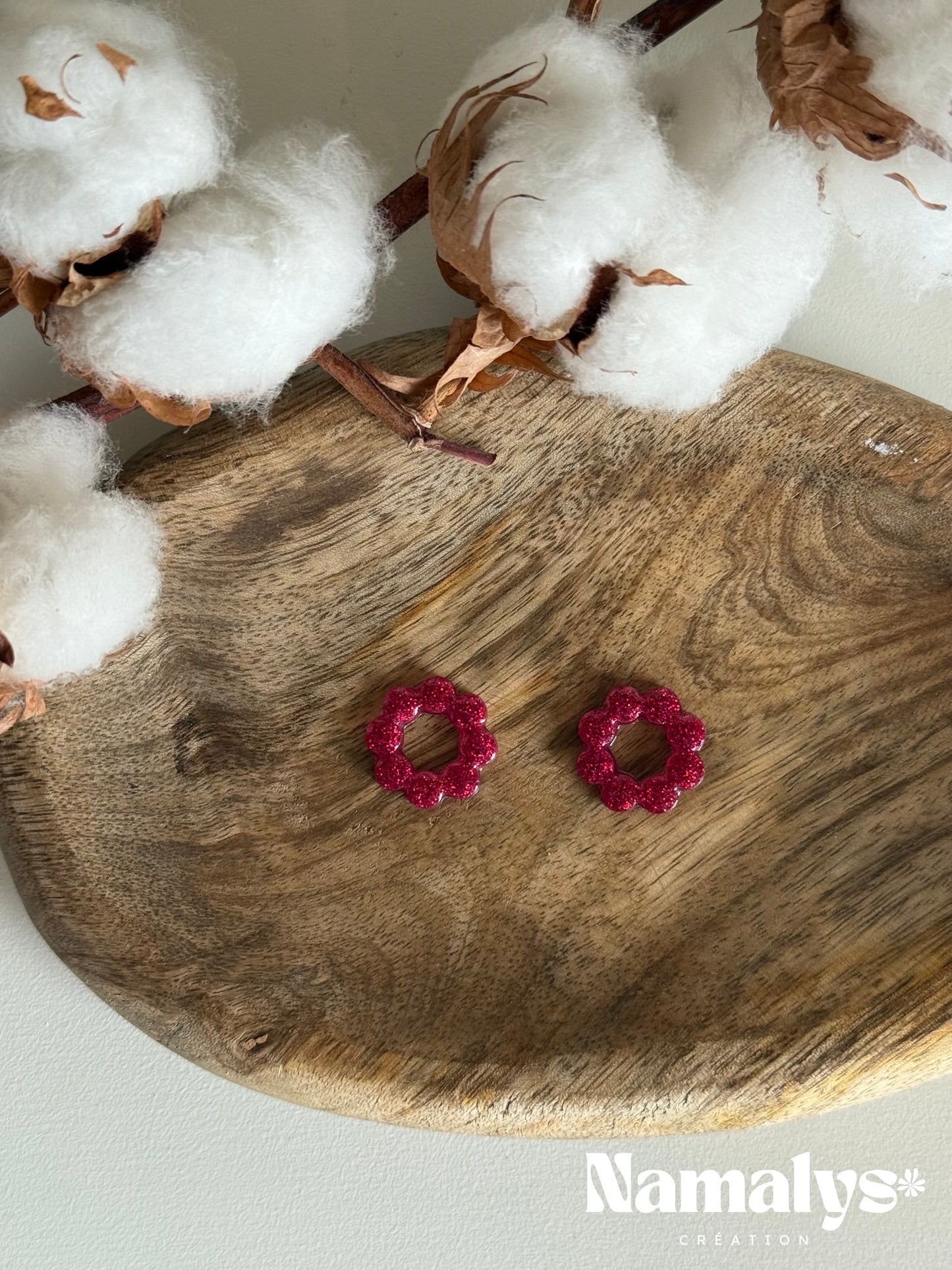 Pampilles "Aurélie" en résine époxy