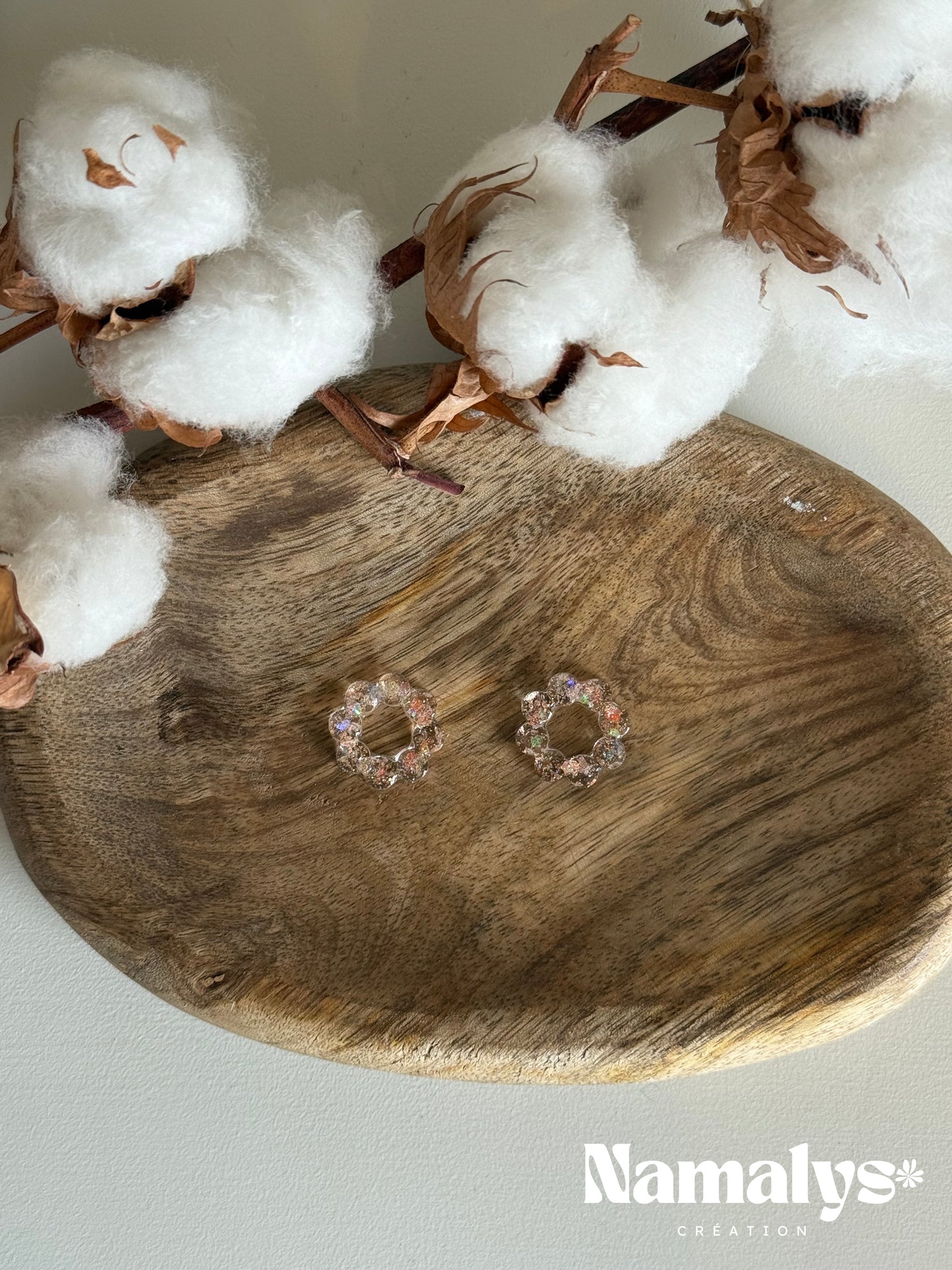 Pampilles "Aurélie" en résine époxy