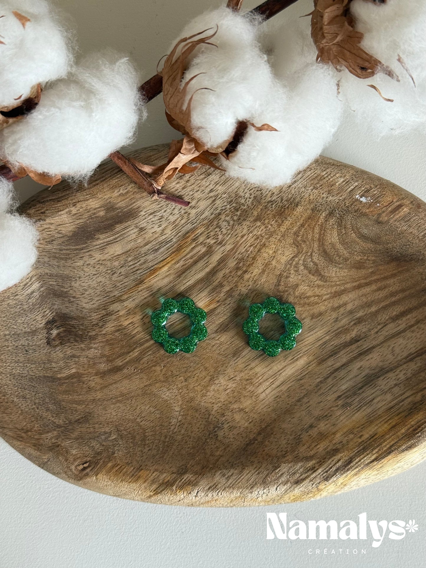 Pampilles "Aurélie" en résine époxy