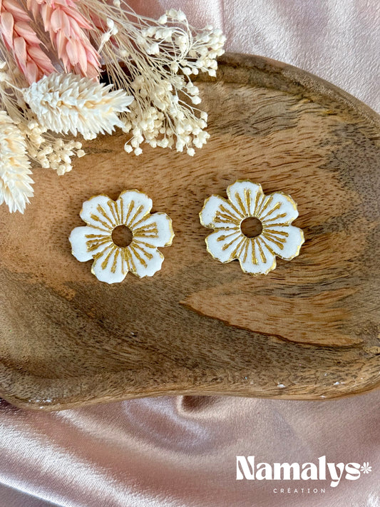 Pampille Fleurs - Boucles d'oreilles interchangeables