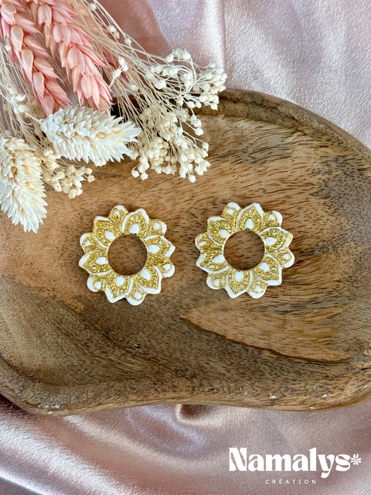 Pampille Fleurs - Boucles d'oreilles interchangeables