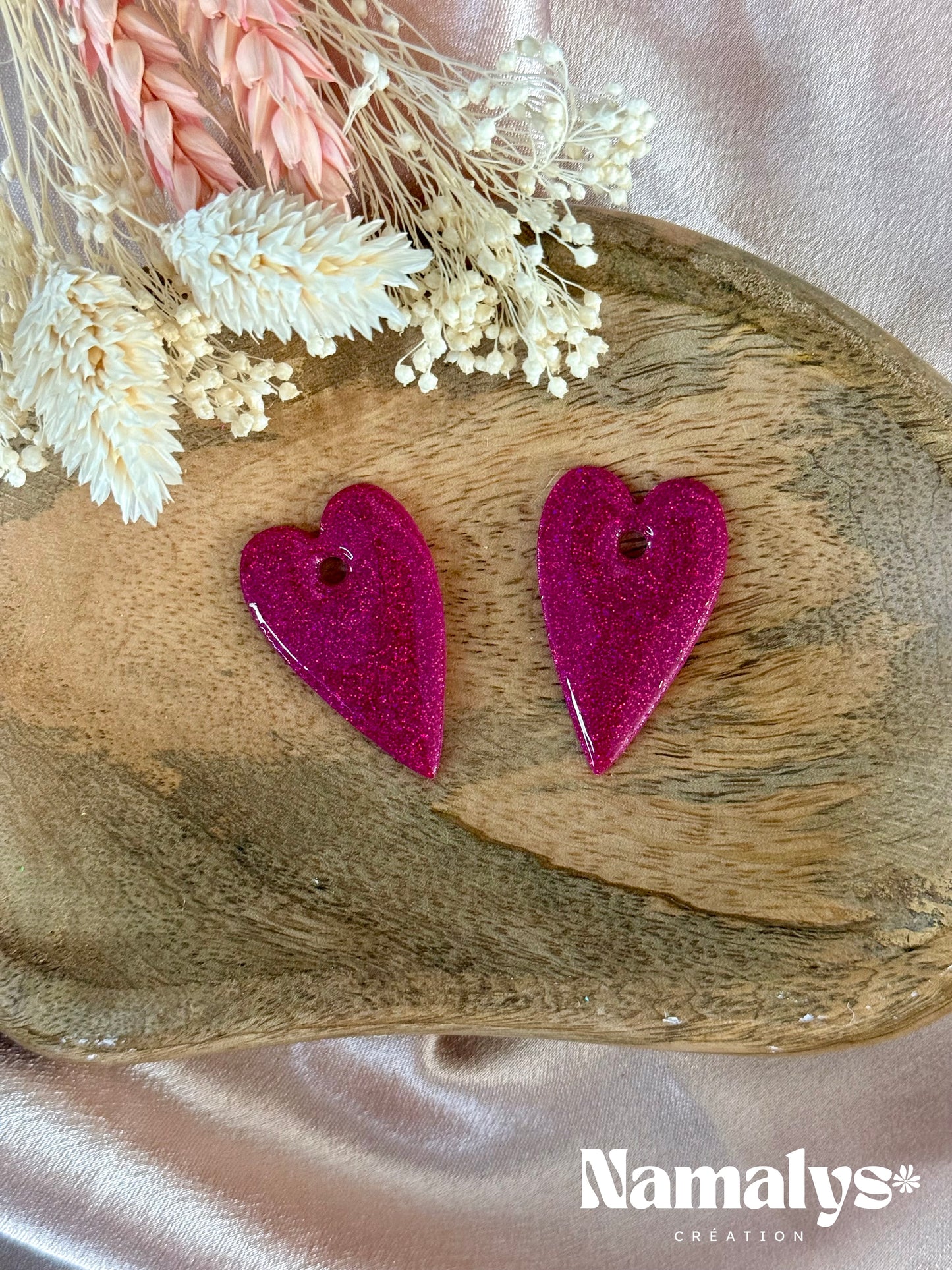 Pampille Coeur Maxi - Boucles d'oreilles interchangeables